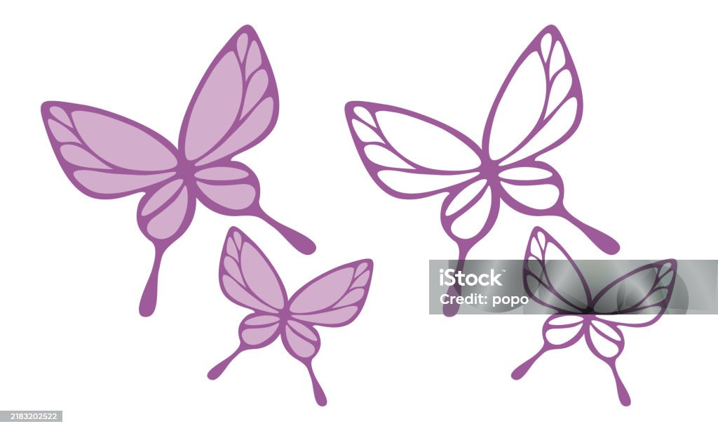 Multiple Butterfly Vector Butterfly Vector Illustrations Background Materials Graphic Materials ...