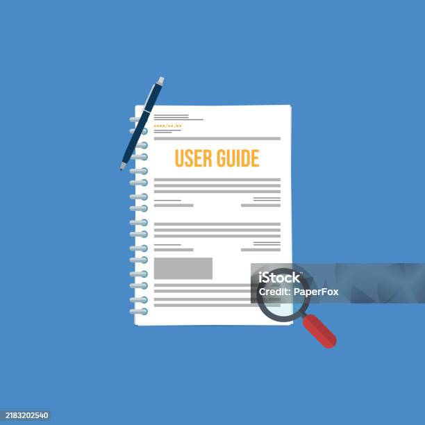 User Guide User Manual Vector Illustration Of Instruction Manual Stock ...