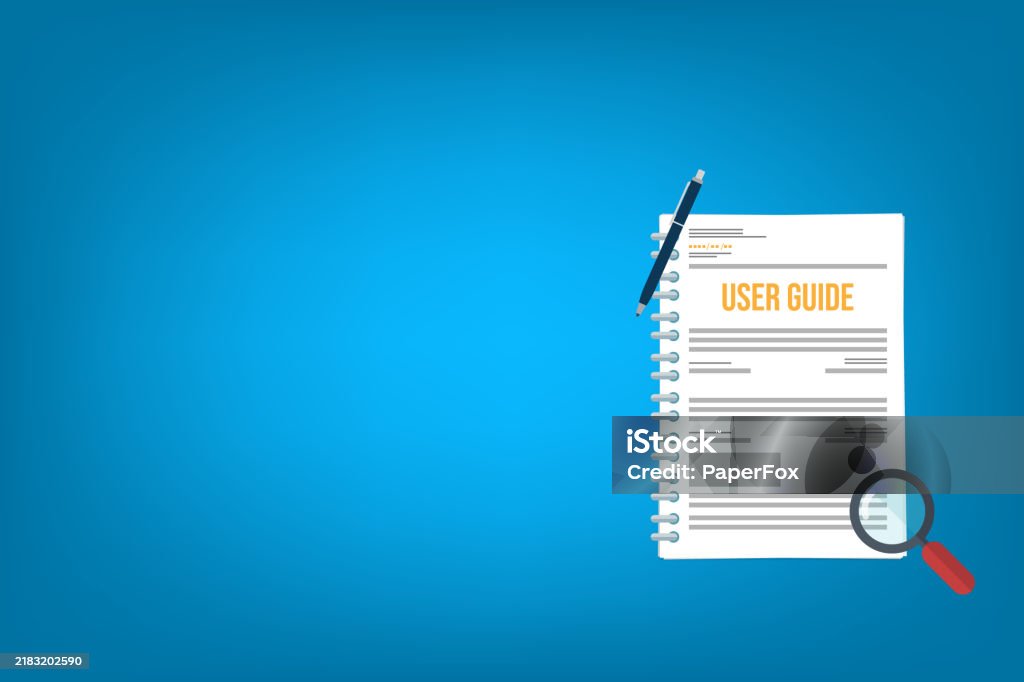 User Guide User Manual Vector Illustration Of Instruction Manual Stock ...