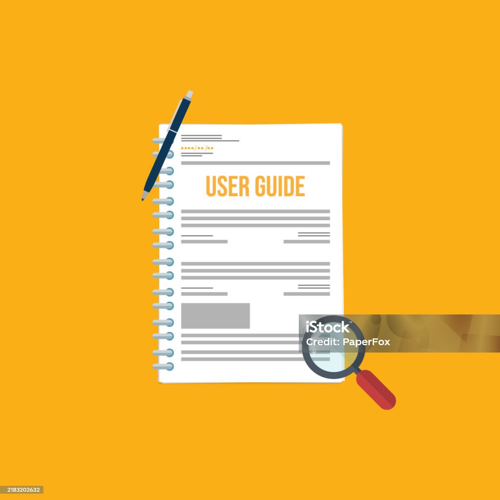 User Guide User Manual Vector Illustration Of Instruction Manual Stock ...