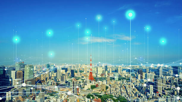 istock Smart city and communication network concept. Digital transformation. 2183204771
