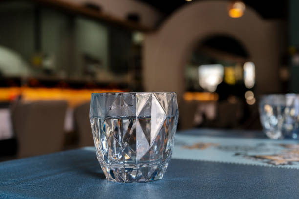 glass of water on table in restaurant