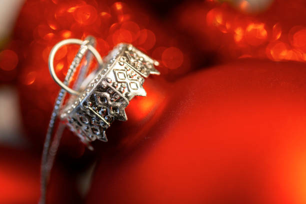 red Christmas ball close up