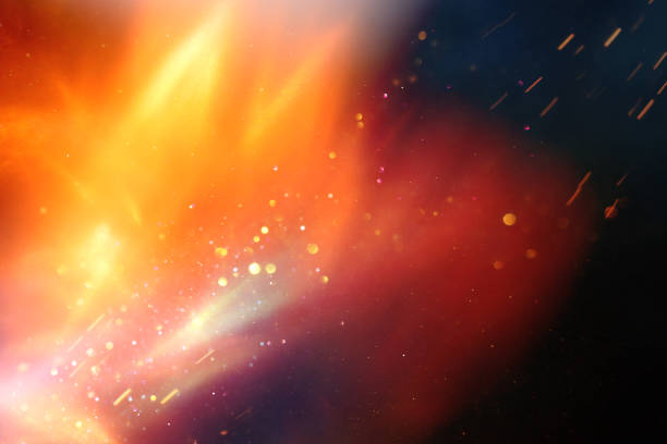 istock Blurred refraction light, bokeh or organic flare overlay effect 2183210717