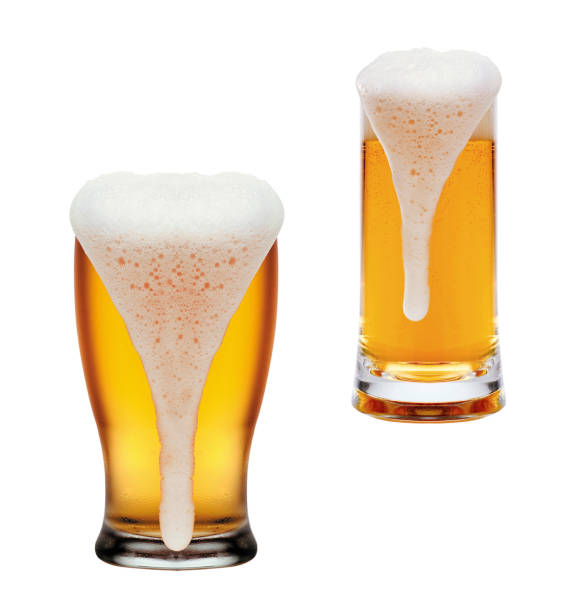 istock glasses of beer on a white background 2183216085