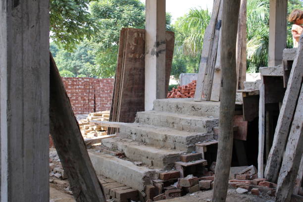 istock Staircase construction Construction going on in India, Haryana, 2183221370