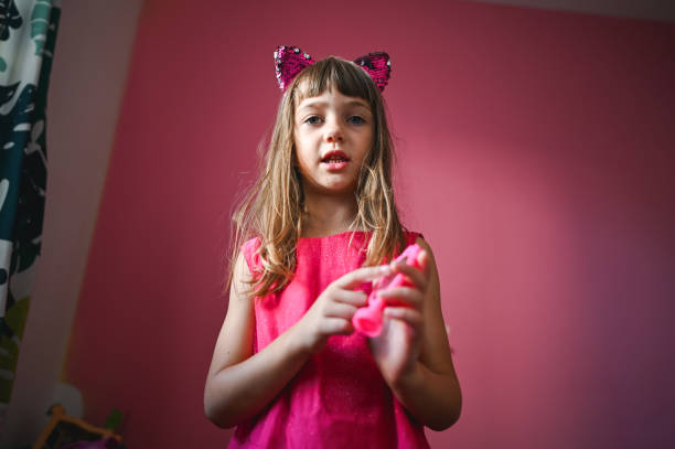 Cute girl with cat ears.