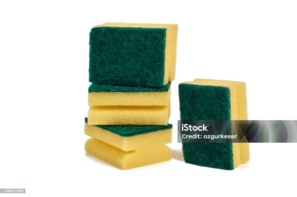 Kc Kitchen Sponge Kitchen Sponge On White Background Stock Photo - Download Image Now ...