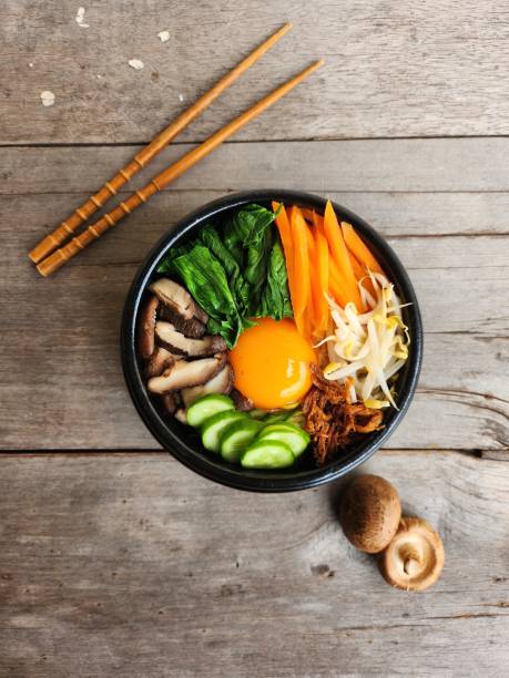 istock Bibimbap rice and vegetables Korean food 2183230719