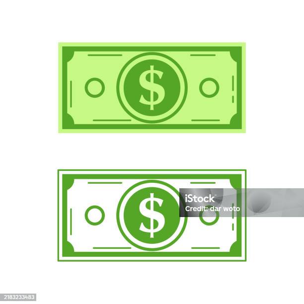 Bill Note Drawing Dollar Money Vector Illustration Dollar Bill Note Money Us Dollar ...