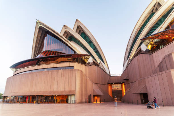 Distinctive building of Sydney Opera House - multi-venue performing arts centre. It is the most famous tourist attraction in Sydney, New South Wales, Australia.