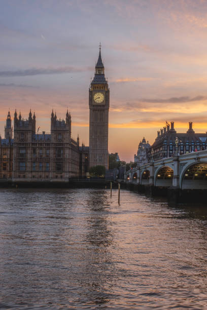 istock Westminster Bridge and Elizabeth Tower (Big Ben) after sunset in London, UK 2183237660