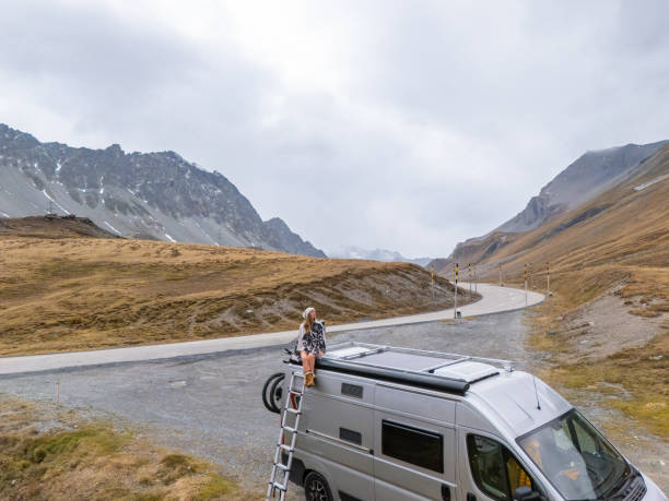 istock Female enjoying the van life 2183238090