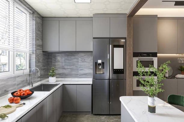 istock Sleek Modern Kitchen with Stainless Steel Appliances and Minimalist Design 2183247154