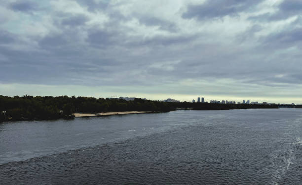 istock View of the river from the bridge on a cloudy day 2183253005