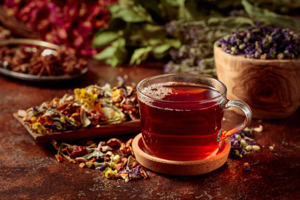 istock Herbal tea and a mix of various dried medicinal plants and herbs. 2183254035