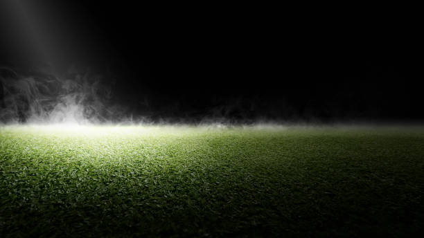istock Surface of green grass. Abstract texture with mist or fog 2183260483