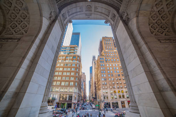 5th avenue seen from New York Public Library, USA