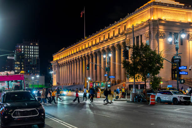 istock Moynihan Train Hall at Penn Station at night 2183260810
