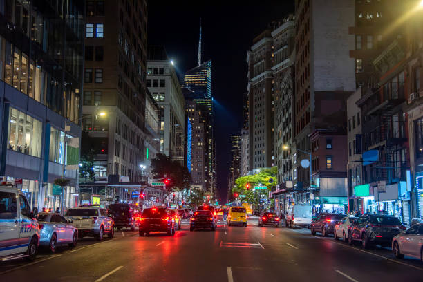 istock Traffic in Midtown Manhattan at night 2183260875
