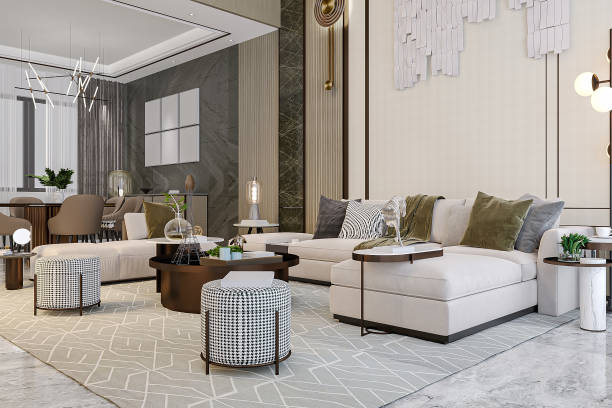 istock Modern Elegant Living Room with Luxury Sofa and Contemporary Decor 2183261722