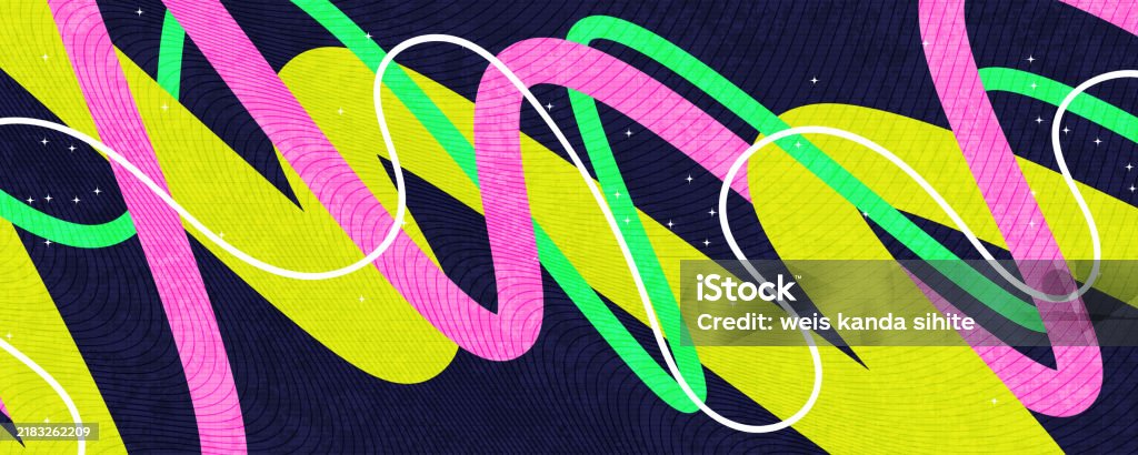 Line Pop Effect Abstract Background With Colorful Lines And Texture Effects In Pop Art ...
