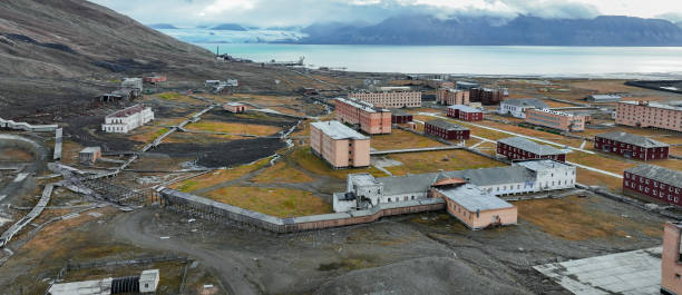 istock Exploring the abandoned coal mining town of Pyramiden in Svalbard amidst stunning landscapes 2183262747