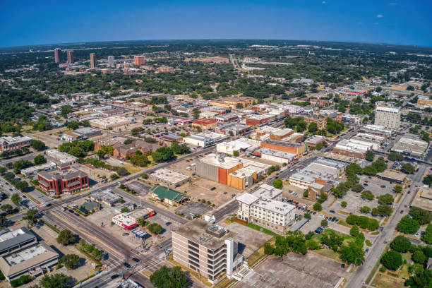 istock Aerial View of Downtown Denton, Texas during Summer 2183274707
