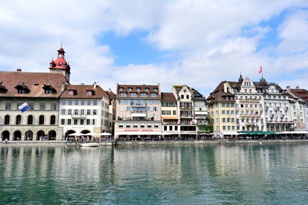 A city of central Switzerland on the northern shore of the Lake of Lucerne, an irregularly shaped lake surrounded by mountains.It is known as Switzerland's most beautiful, the most ideal tourist cityWhen you see Lucerne lakefront buildings,You'll feel a high degree of harmony between human and nature-This view is absolutely breathtaking!