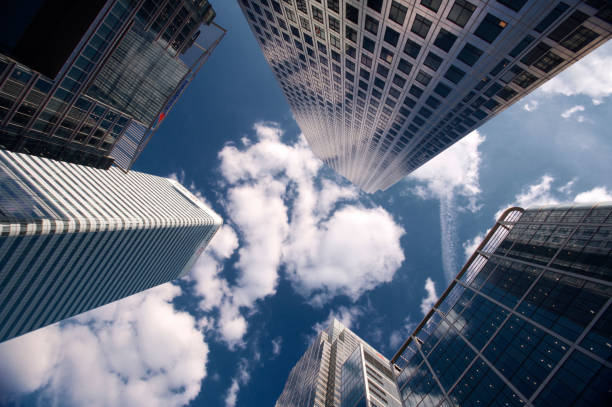 canary wharf London skyscrapers. I
