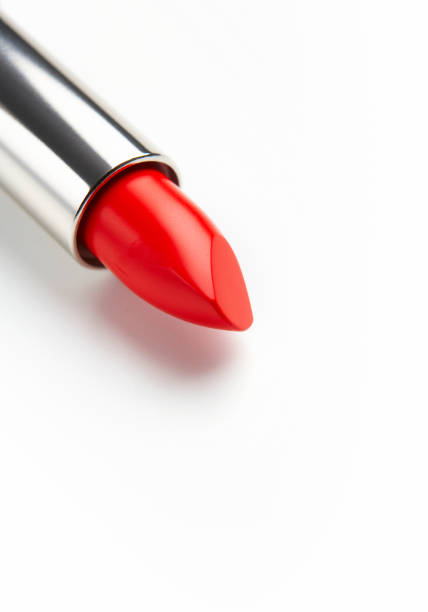istock Red lipstick detail, shot on white. 2183298290