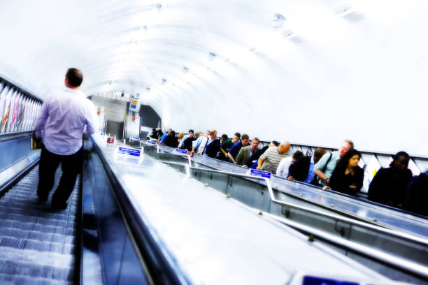 istock People on escalators in London Underground. Image shot 2007. Exact date unknown. 2183298303