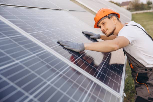 istock Engineer Inspecting Solar Panels on a Sunny Day Outdoors 2183298363