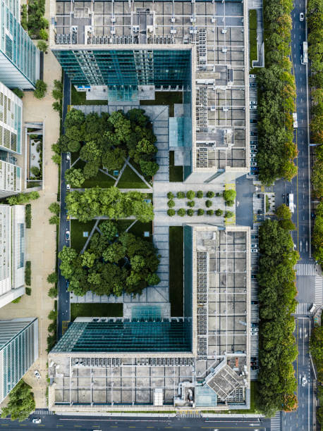 istock Aerial View of Green Rooftops 2183299967