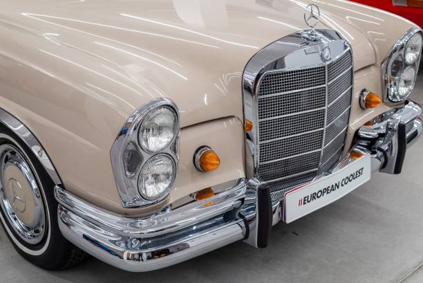 Buettelborn, Germany 14 September 2025: Mercedes 170 V Cabriolet A in black at the classic car meeting in Buettelborn Hesse
