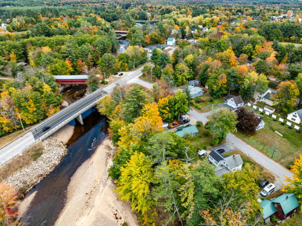 The Saco River Covered Bridge, Conway, New Hampshire, USA