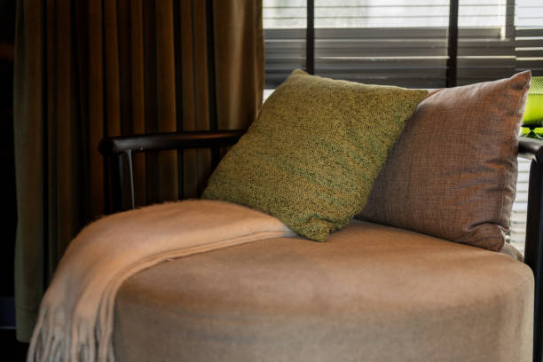 istock A modern designed sofa Pillows And Cushions On Sofa Stylish colorful cushions on couch in living room 2183302129