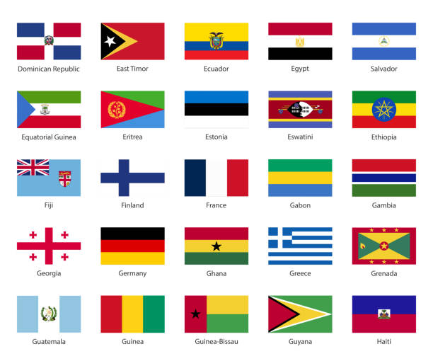 istock Flags of different countries of the world. 25 flags. Vector illustration 2183304264