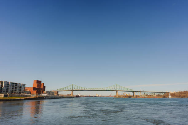 Jacques Cartier Bridge (Pont Jacques-Cartier) illuminated at night, Montreal, Quebec, Canada.