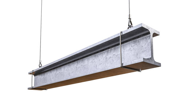 Steel i-beam suspended