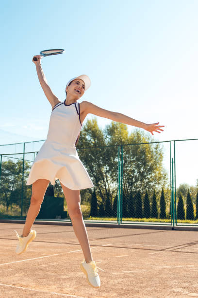 istock Young female tennis player looking confident and determined on the courts 2183315283