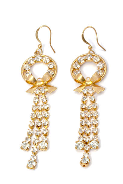 istock Golden fashion earrings 2183316638
