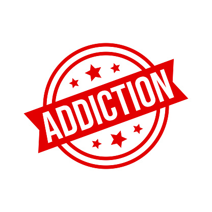Addictions Cursive Addiction Letter Rubber Stamp Template Stock Illustration - Download ...