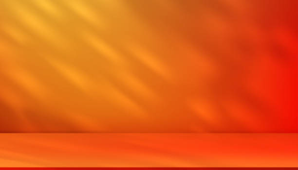 istock Autumn Background,Studio orange wall with shadow leaves on red podium for product display,Summer backdrop 3D Template with Light on floor,Vector Scene Display Platform for Cosmetic Product Present 2183318200