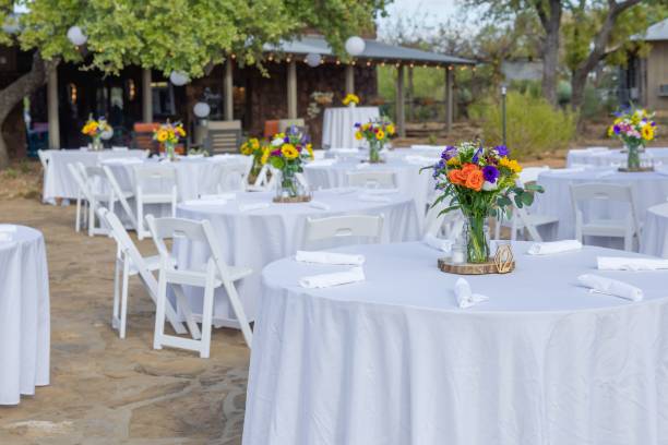 Wedding decoration flowers on trellis outdoor forest ceremony