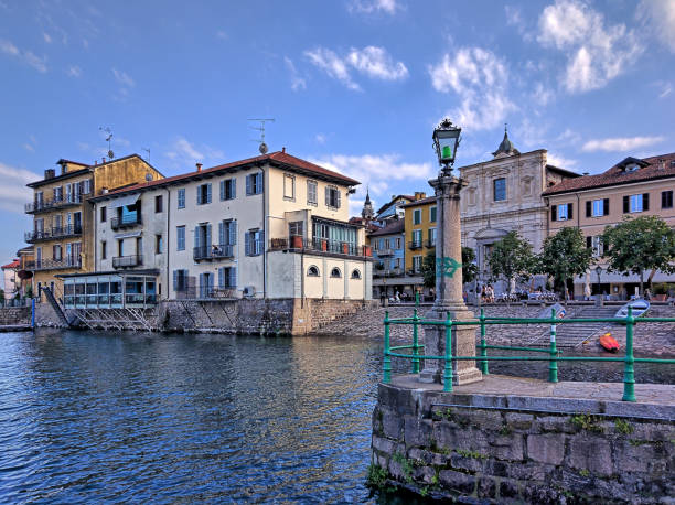 istock Arona Harbor by Lake Maggiore in Italy 2183318405