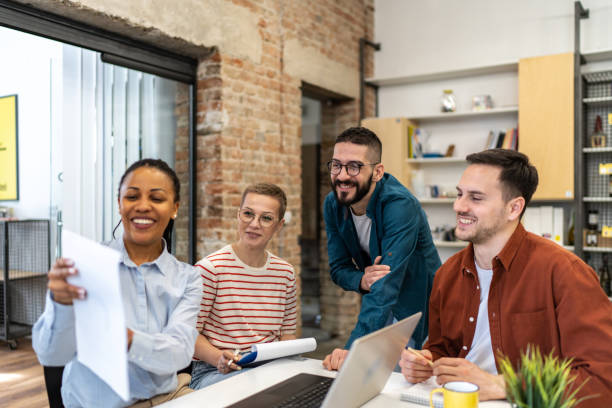 istock Group of multiethnic business people working together on teamwork meeting 2183325680