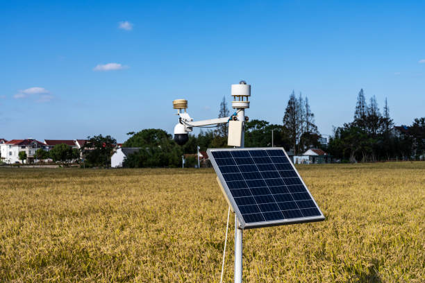 istock View of security cameras in crop field 2183329697