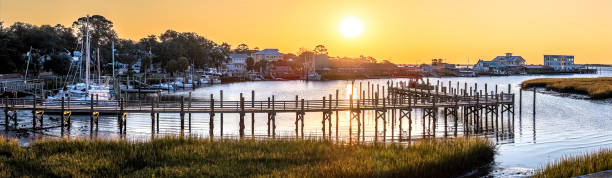 istock Southport North Carolina sunrise view 2183338352