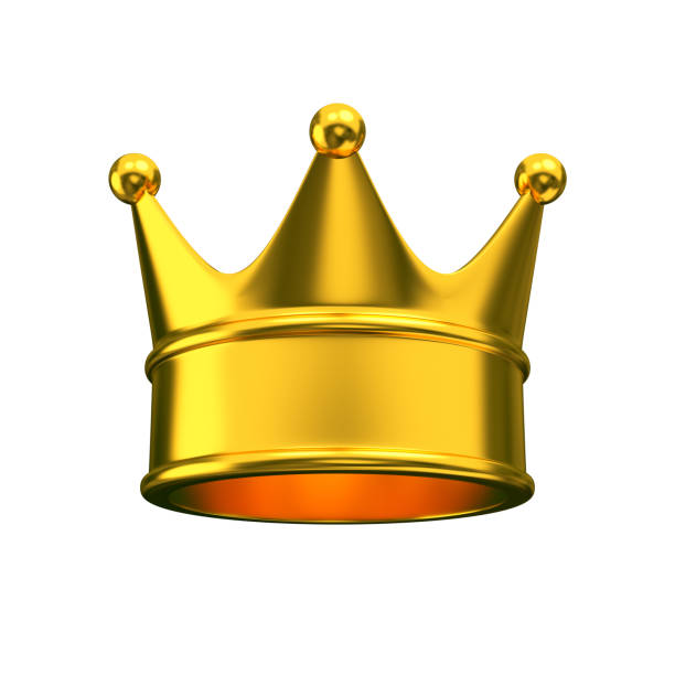 istock Royal gold crown isolated. Rich or win concept. 3d rendering 2183339636